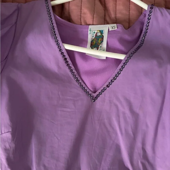 Queen of Sparkles Lavender Beautiful Tiger back dress XS - Picture 7 of 11